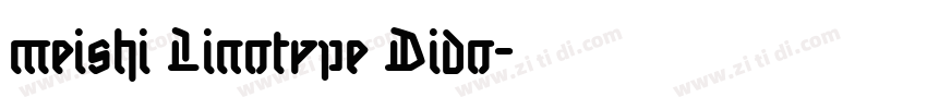 meishi Linotype Dido字体转换